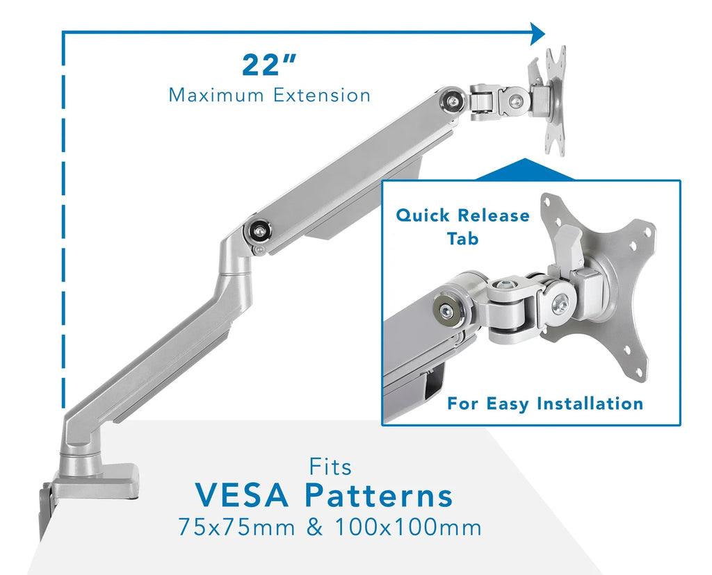 Single Monitor Arm Mount for 24-32 Inch Screens T7080