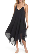 Blue Scarf Dress Swim Cover-Up K71447