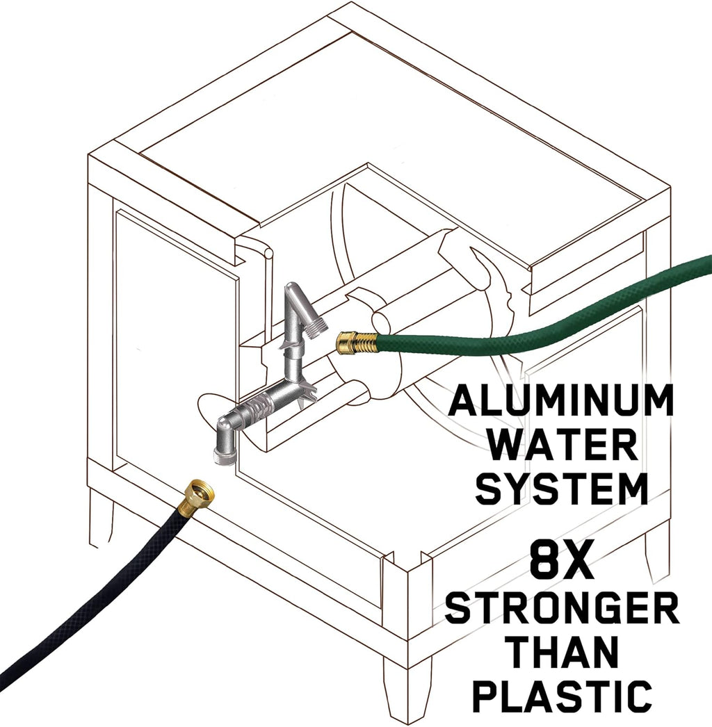 Black Metal Hose Reel Cabinet Box, 100 Ft. Capacity D503