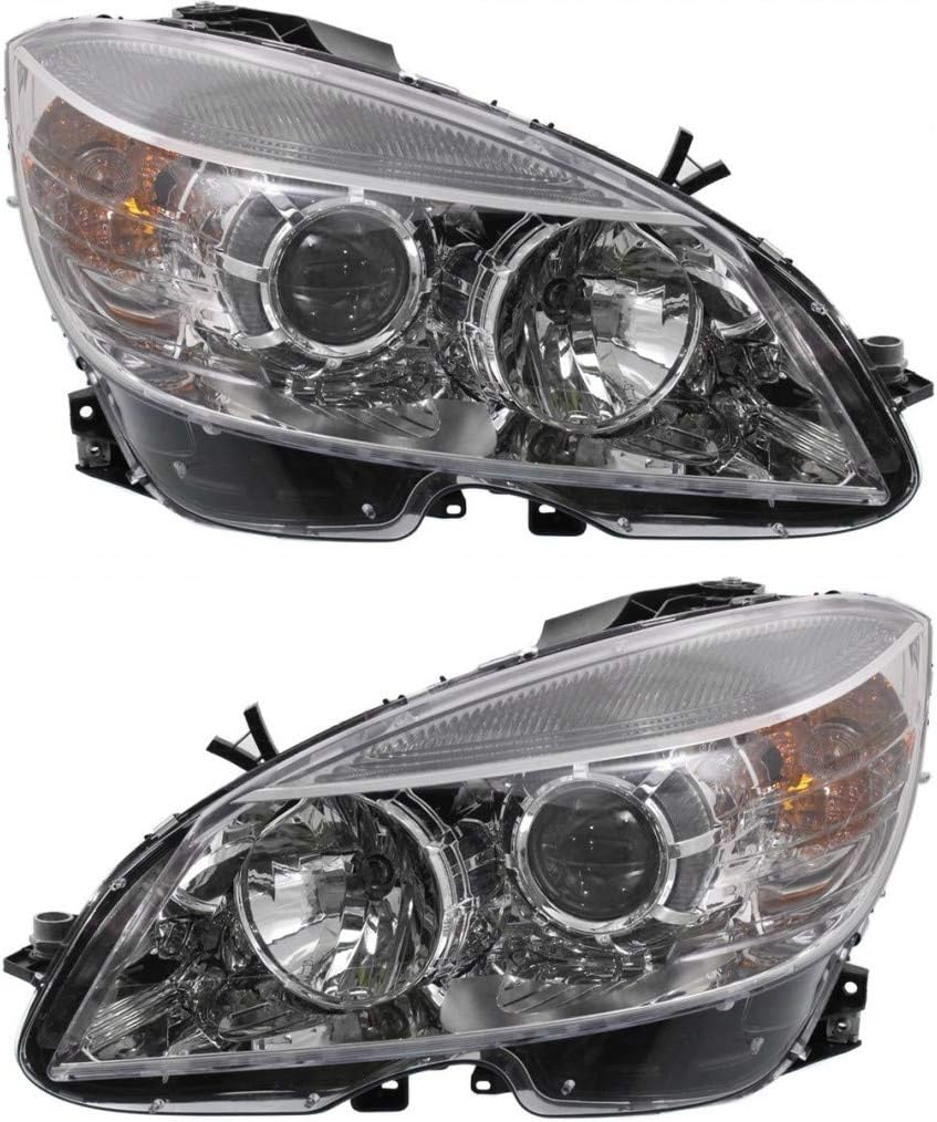 Mercedes-Benz C230 Headlight Assembly 2008 2009 Driver Side Halogen H7239