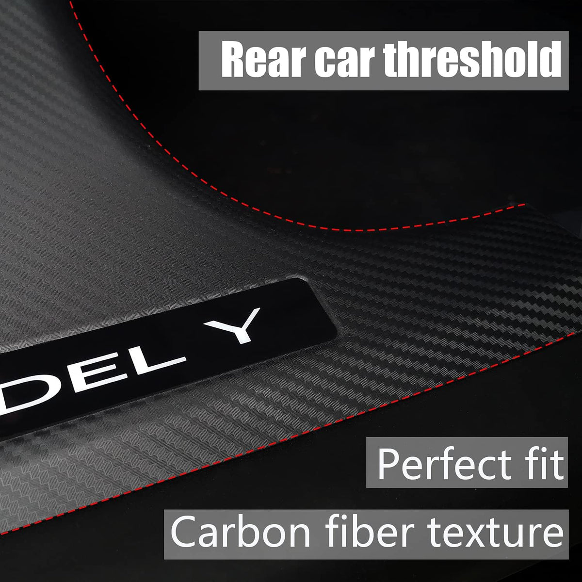 Matte Carbon Fiber ABS Door Sill Protector Set W6471