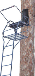 18' Jumbo Ladder Tree Stand with Seat and Shooting Rest C192