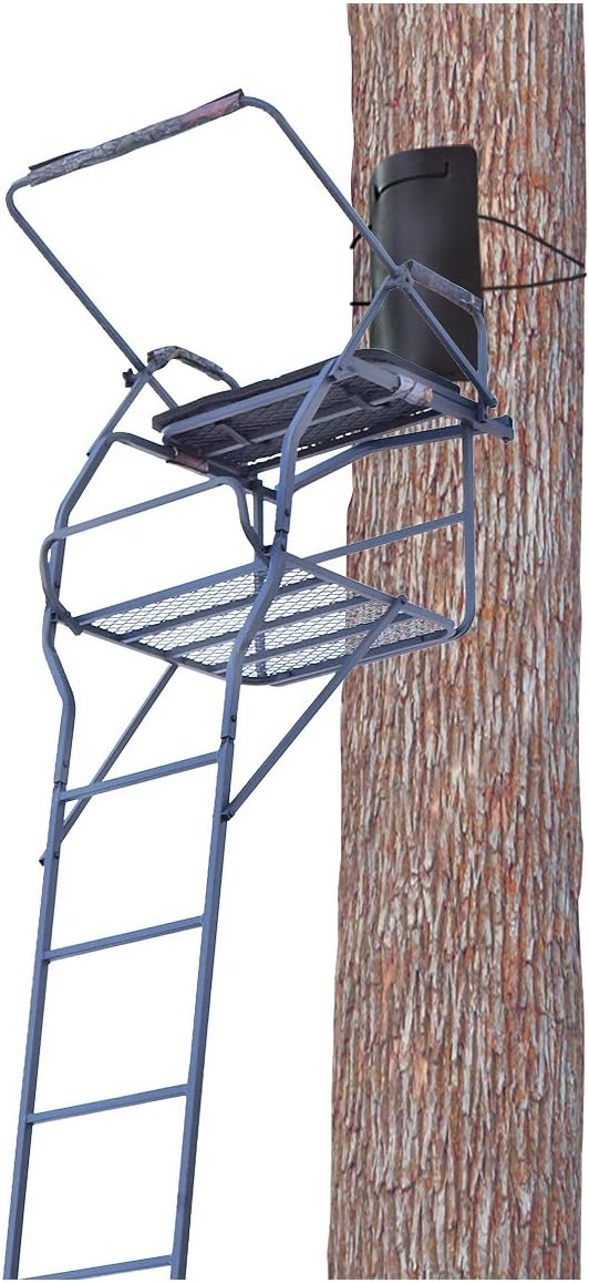 18' Jumbo Ladder Tree Stand with Seat and Shooting Rest C192