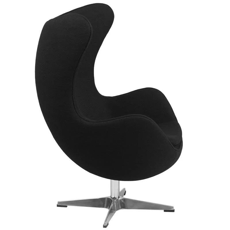 Gold Leather Egg Chair with Tilt-Lock Mechanism V61241