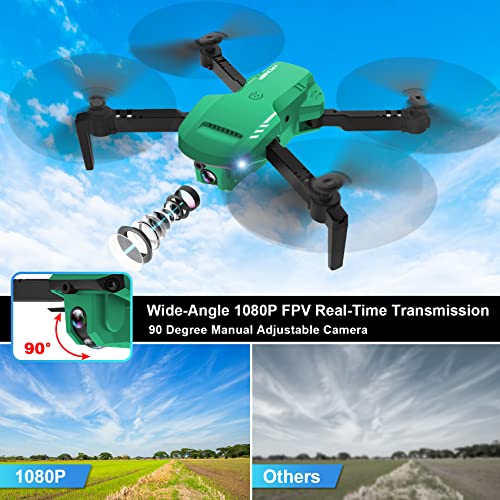 Drone with Camera 1080P HD, FPV Foldable Drone with Carrying Case, 2 Batteries, 90° Adjustable Lens A765