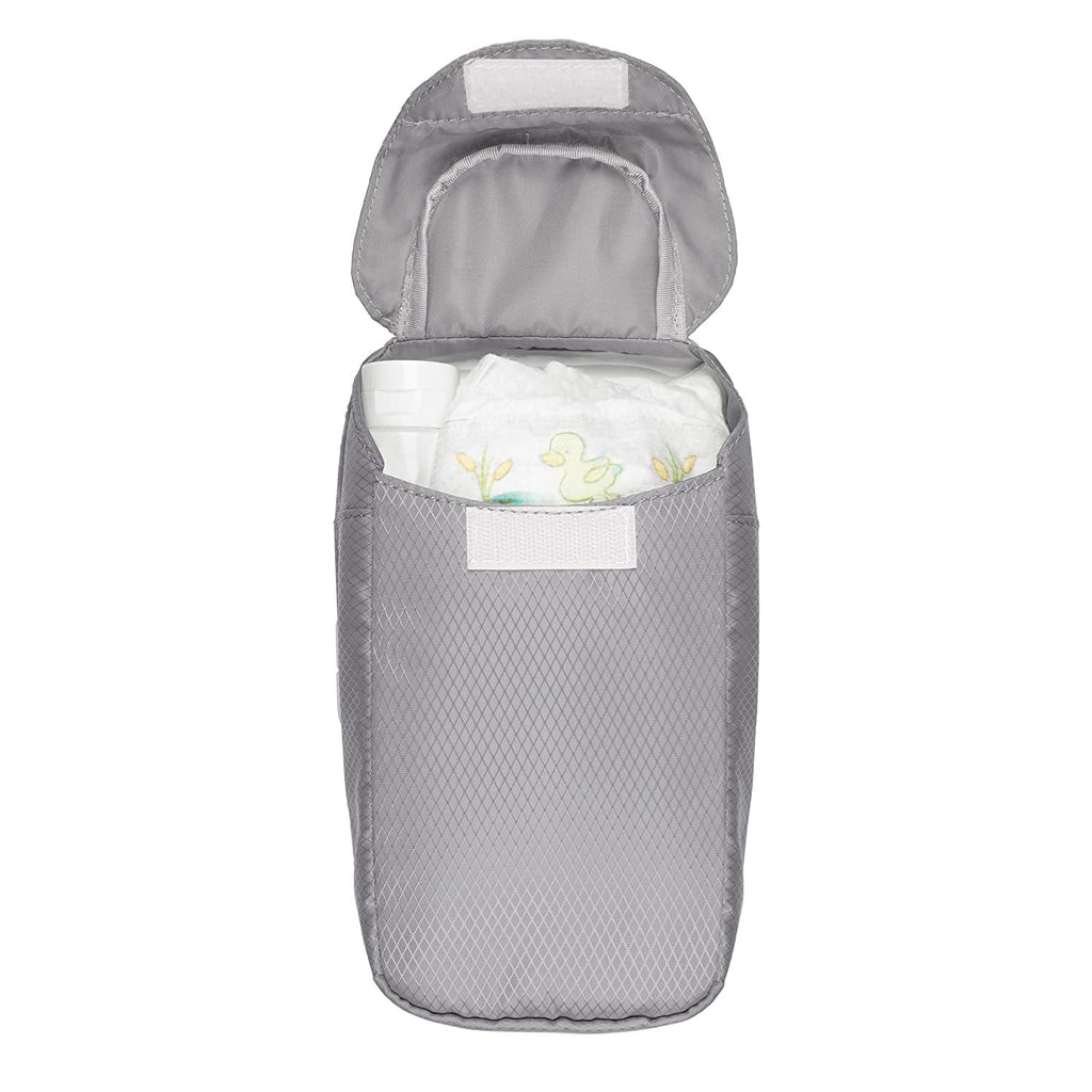 Gray Wipes Dispenser with Diaper Pouch W21619