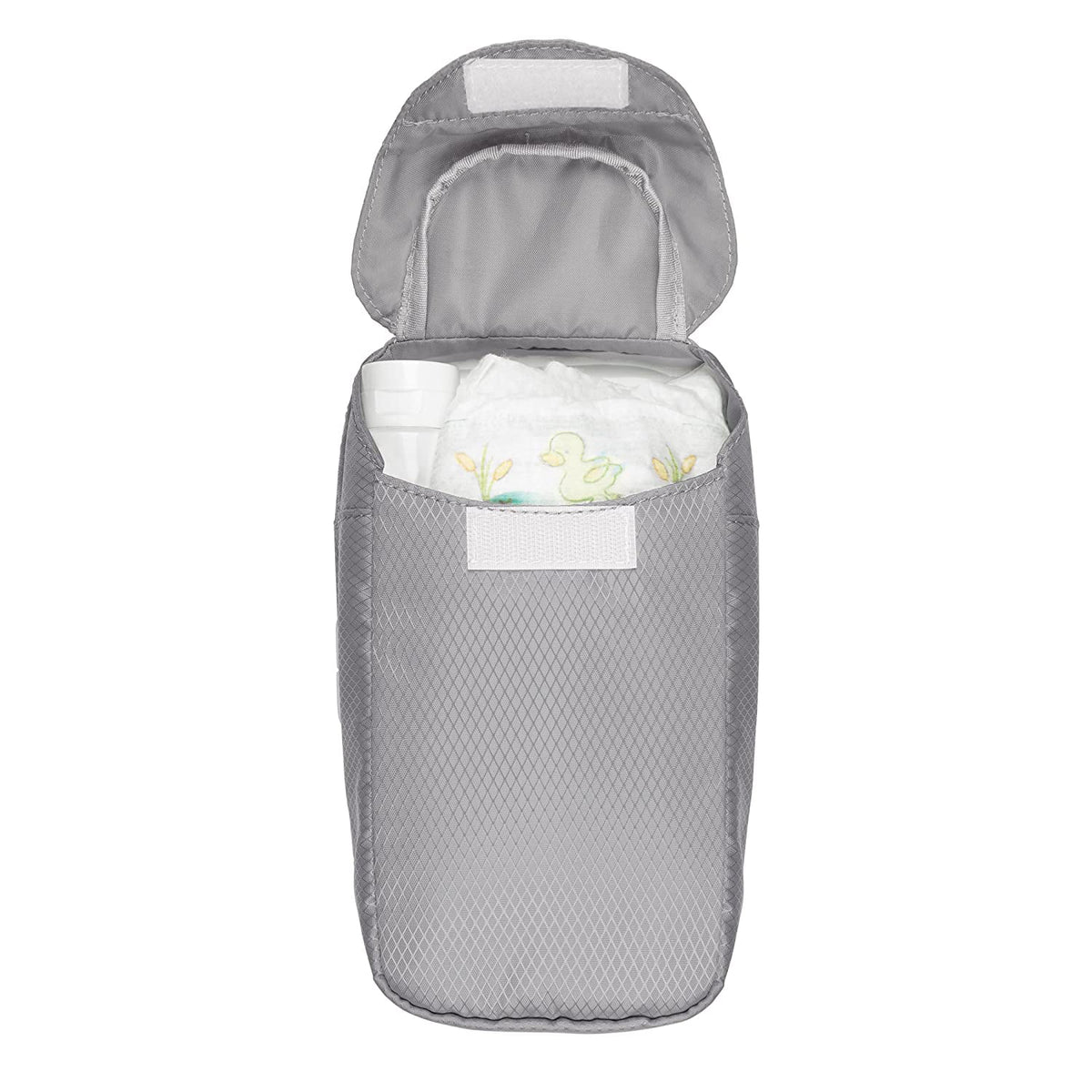 Gray Wipes Dispenser with Diaper Pouch W21619