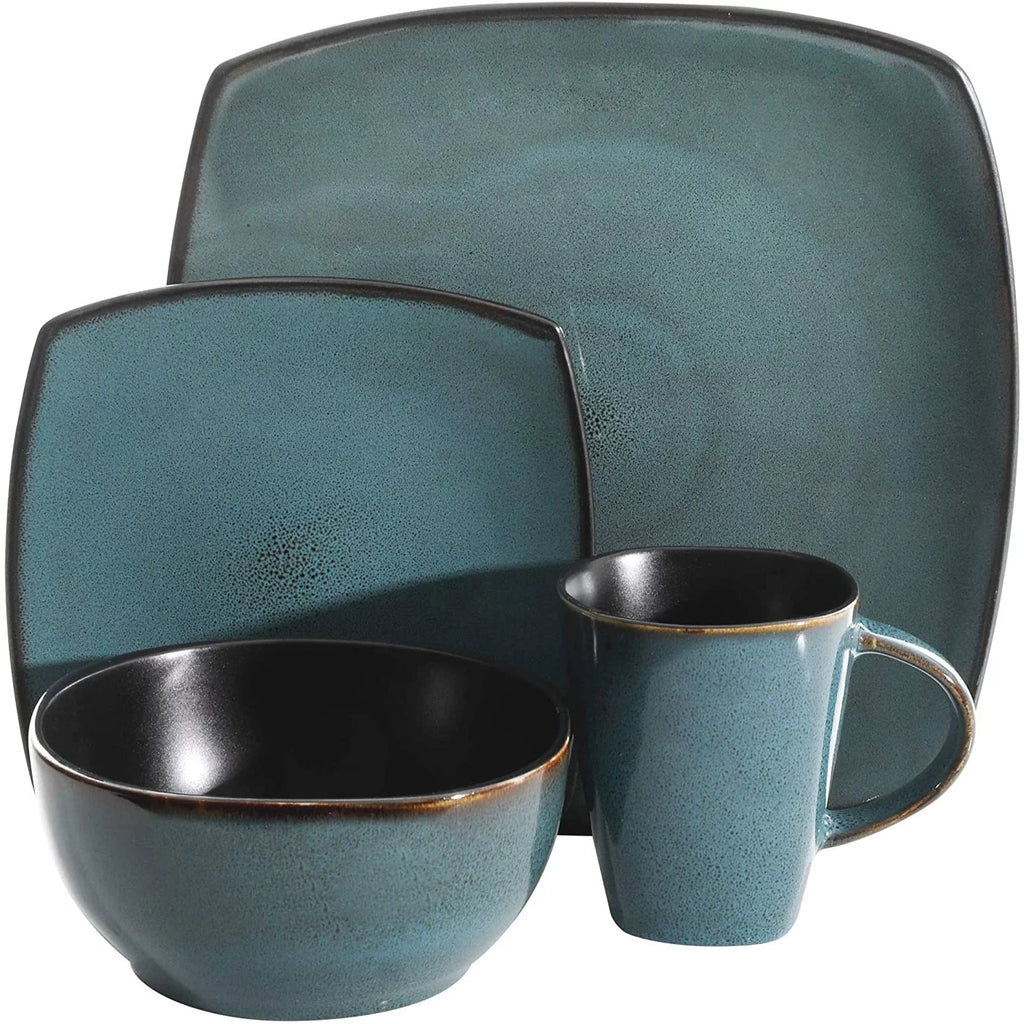 16 Pc Teal Dinnerware Set Y352550