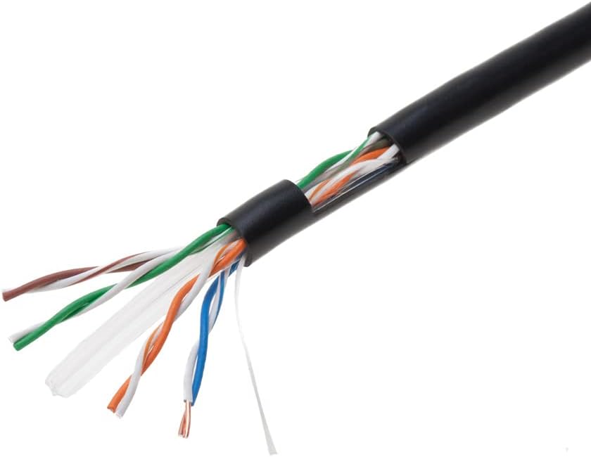 1000ft CAT6 Solid Ethernet LAN UTP 23AWG Network Wire Black J999