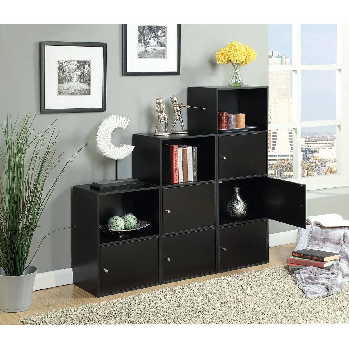 3 Door Faux Birch Cabinet I413
