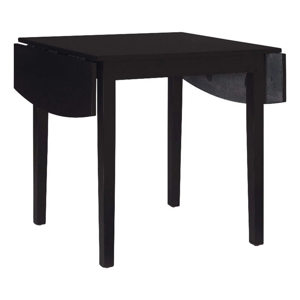 Black Wood Square Drop Leaf Table K2432