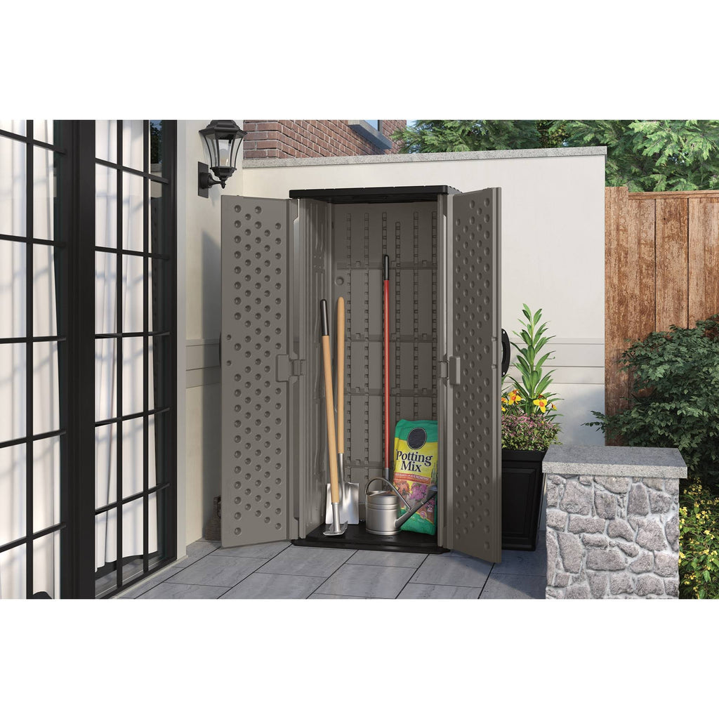 Gray Vertical Storage Shed P963021