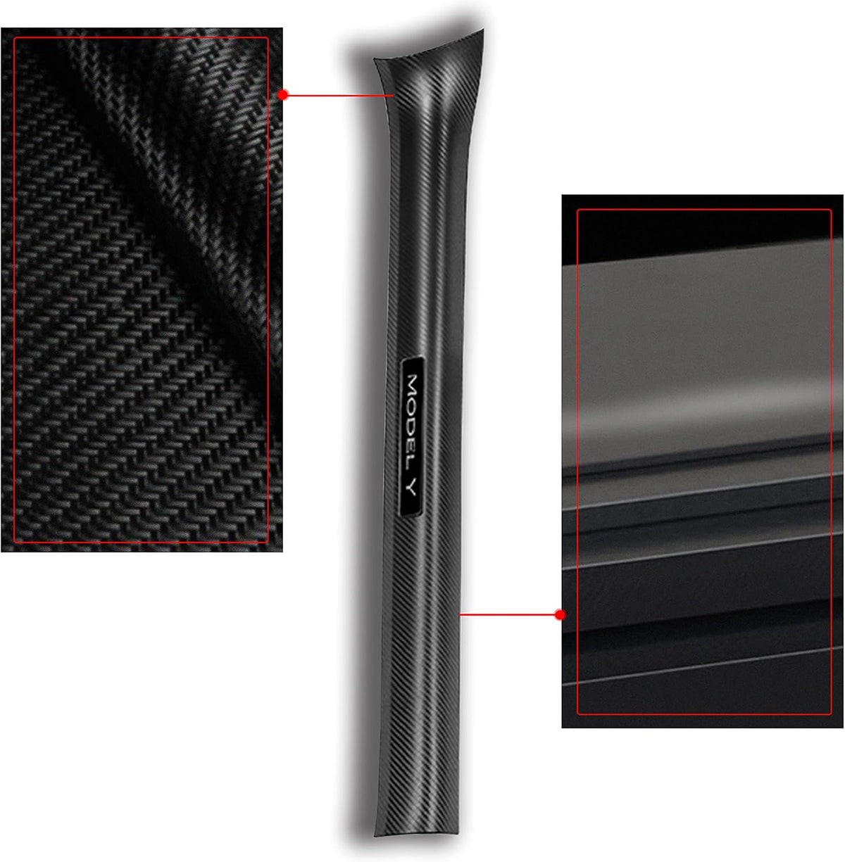 Matte Carbon Fiber ABS Door Sill Protector Set W6471