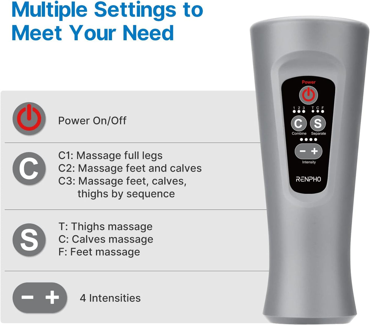 Leg Massager with 6 Modes 4 Intensities Q396384