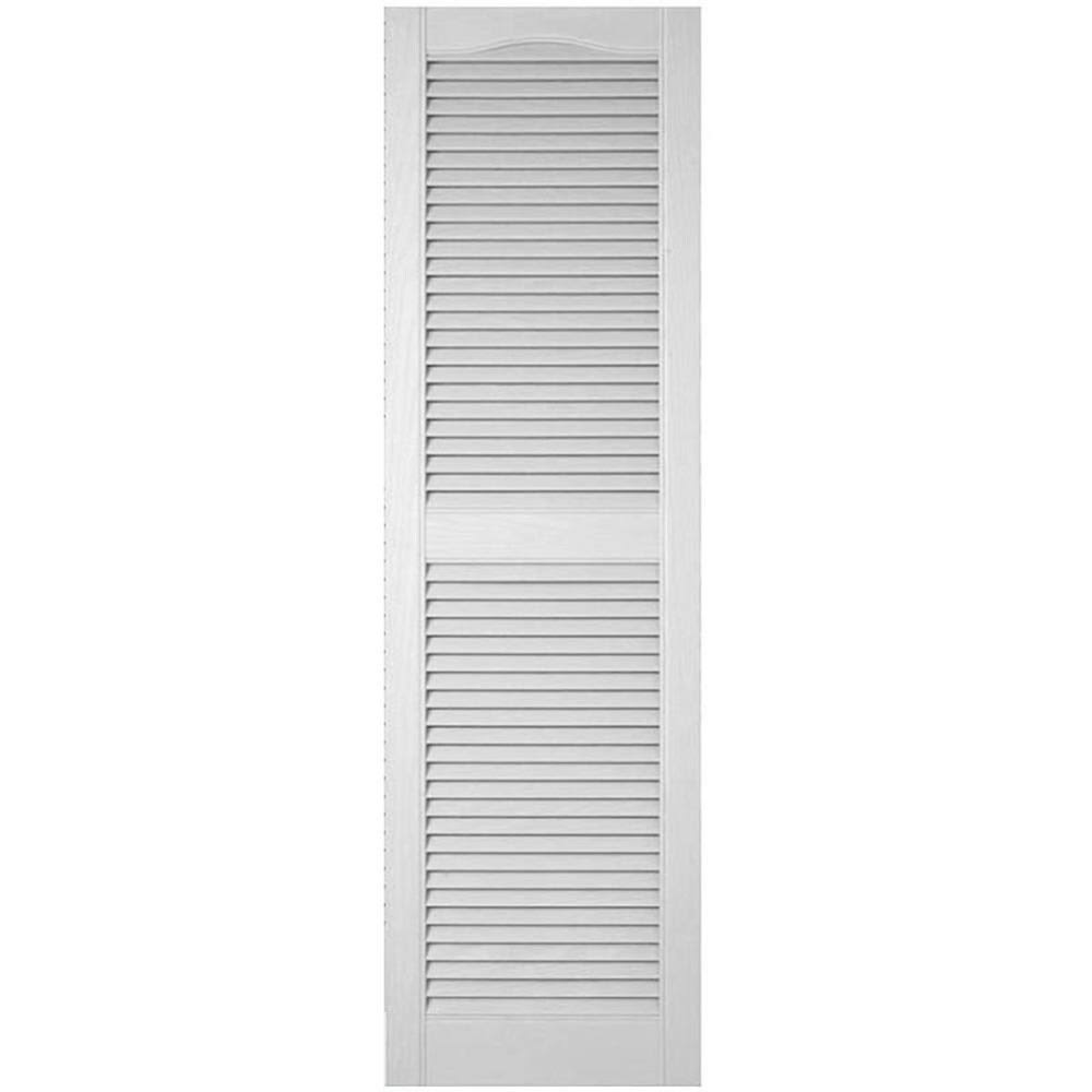 18x22W x 48x22H Vinyl Louver Shutters with Shutter-Loks O319042