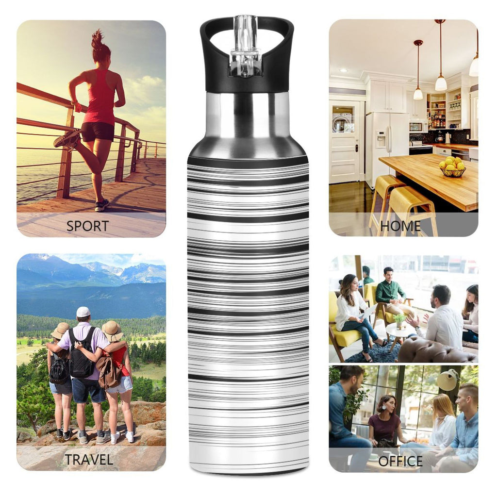 20 OZ Stainless Steel Vacuum Insulated Water Bottle with Straw Lid O405982