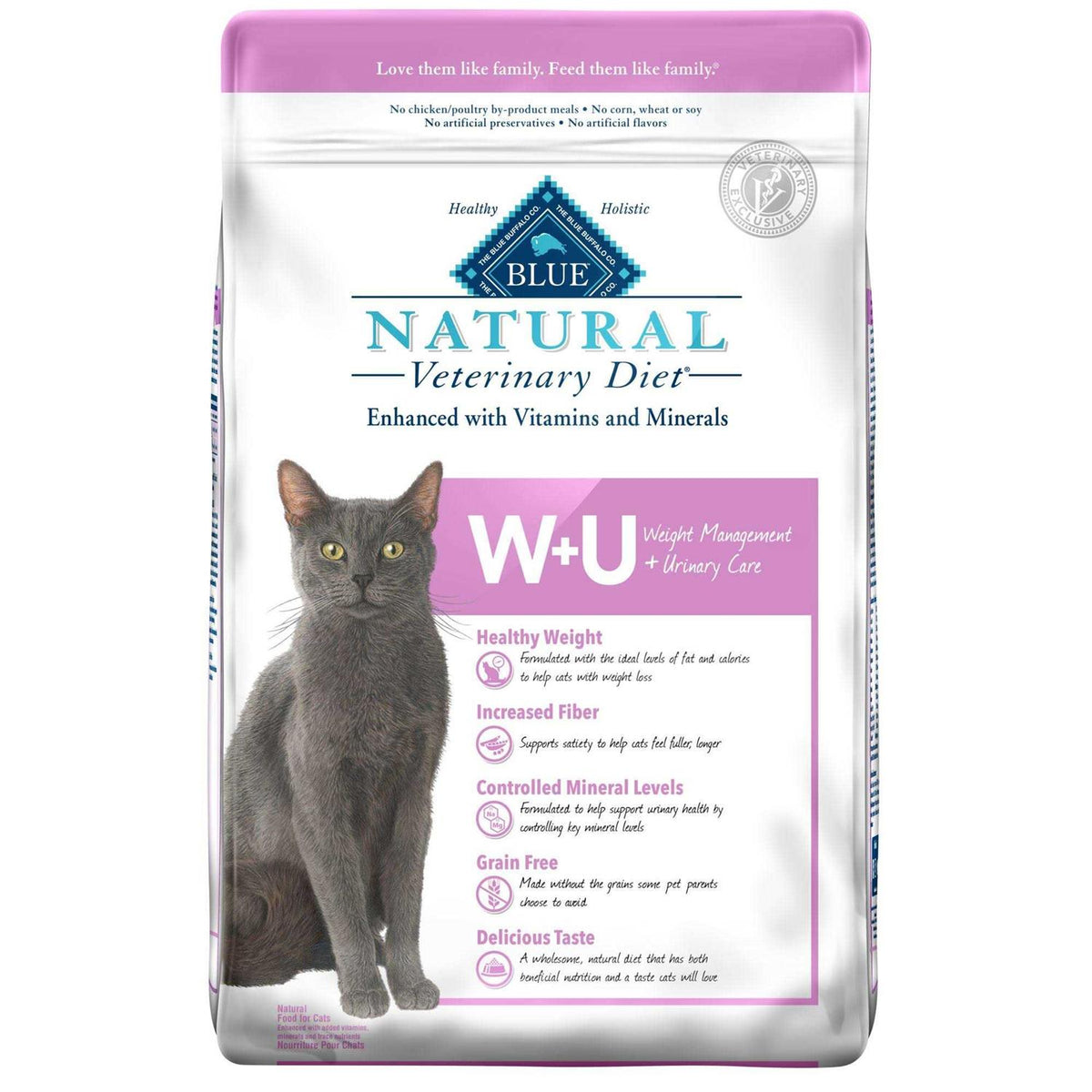 Natural Veterinary Diet Weight Management Urinary Care Dry Cat Food M7801