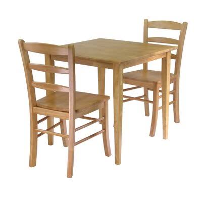 Solid Oak Dining Set 3 Pieces M758933