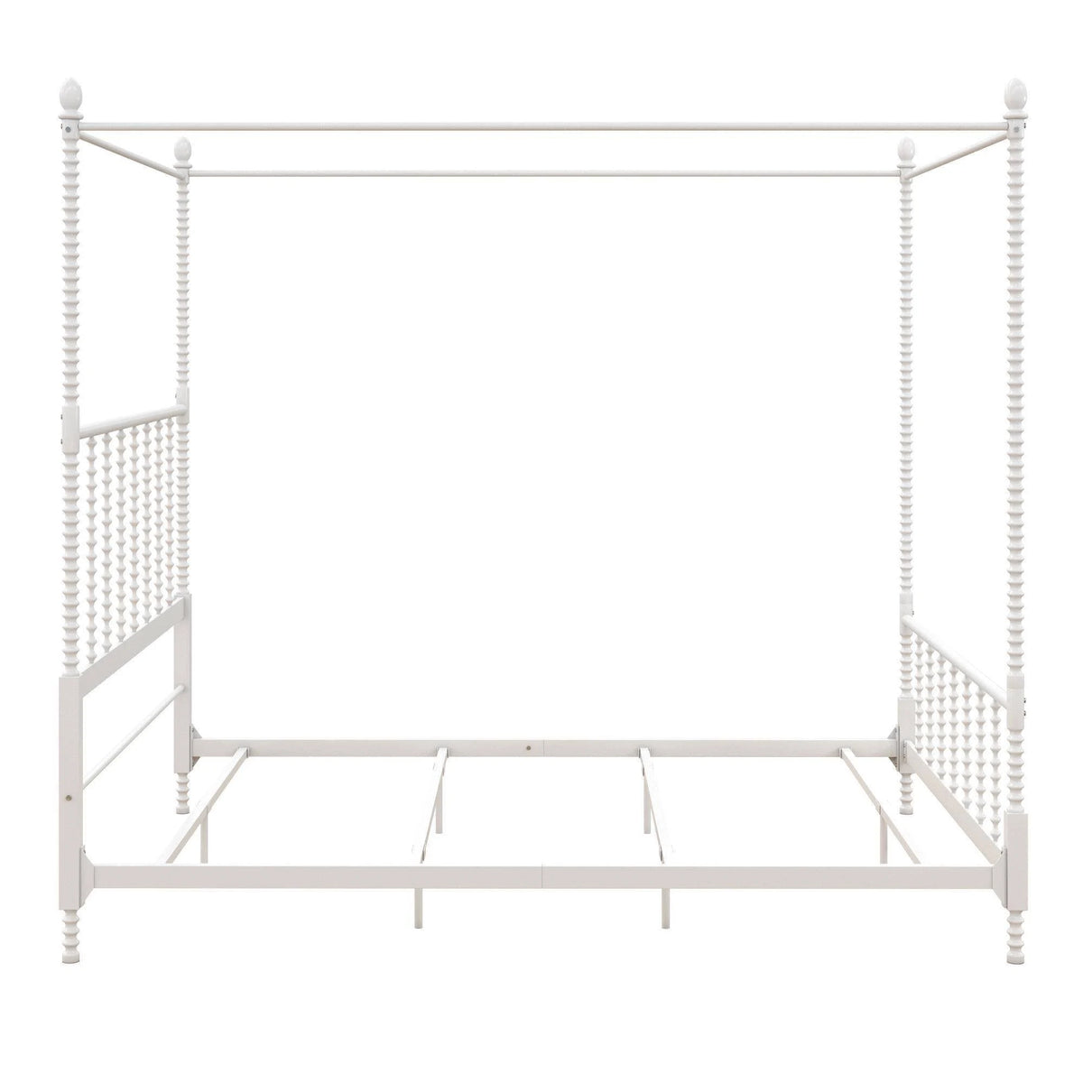 White Metal Canopy Bed K8341