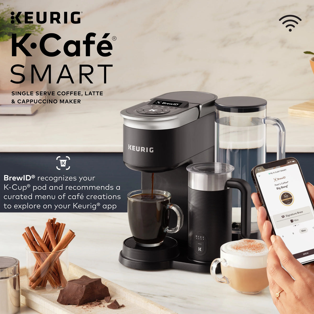 Black Single Serve Coffee and Latte Maker R627