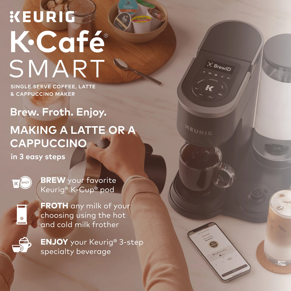 Black Single Serve Coffee and Latte Maker R627