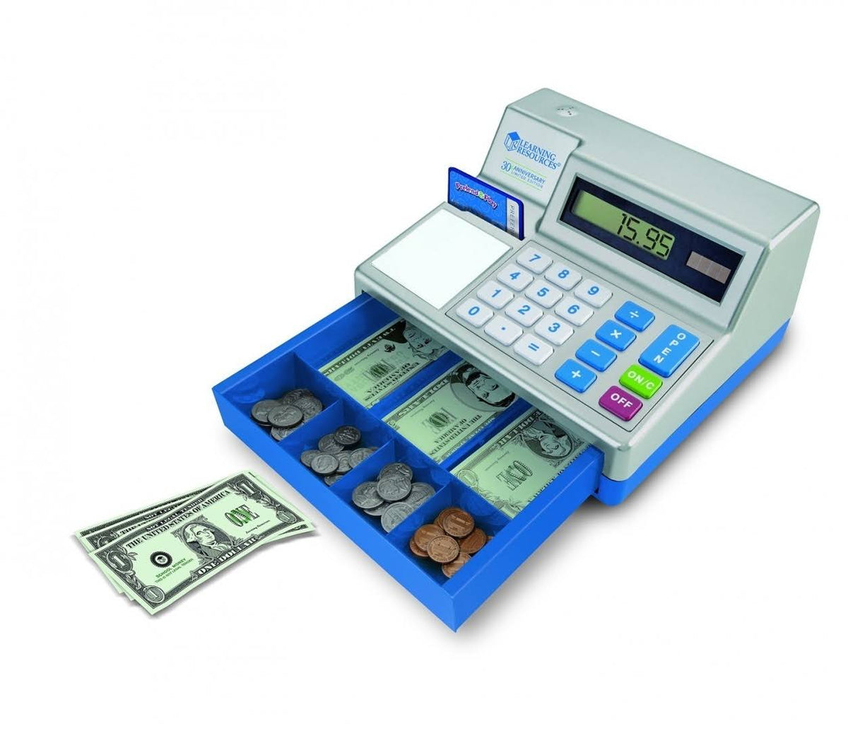 Pretend Calculator Cash Register with Euro Play Money U82042