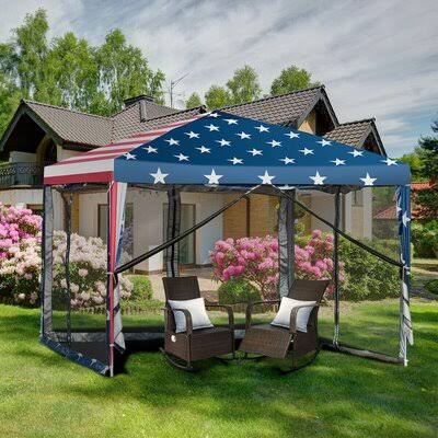 10 ft. W x 10 ft. D Steel Pop-Up Gazebo M827272