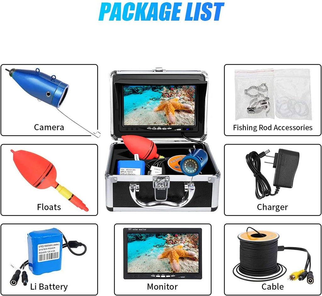 7 inch LCD Monitor 1000TVL Fishing Camera with 15M Cable L3245