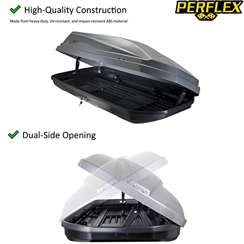Large 17.7 Cubic Feet White Rooftop Cargo Box Carrier D579