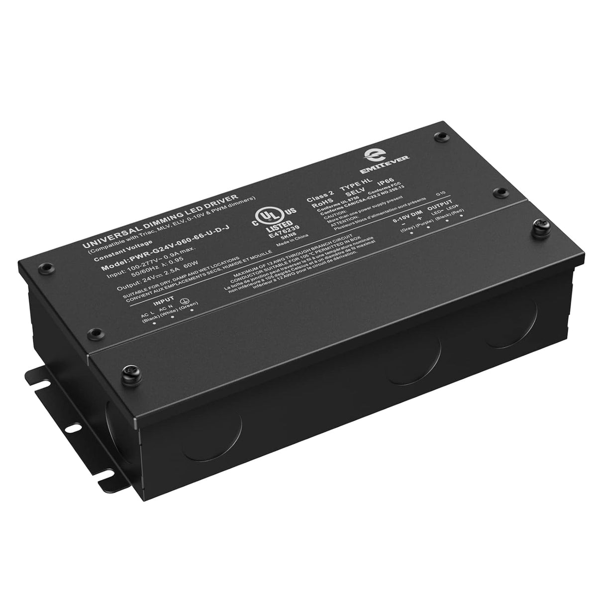 96W Output 24V DC Dimmable LED Driver, Waterproof IP67, Pack of 2 G809