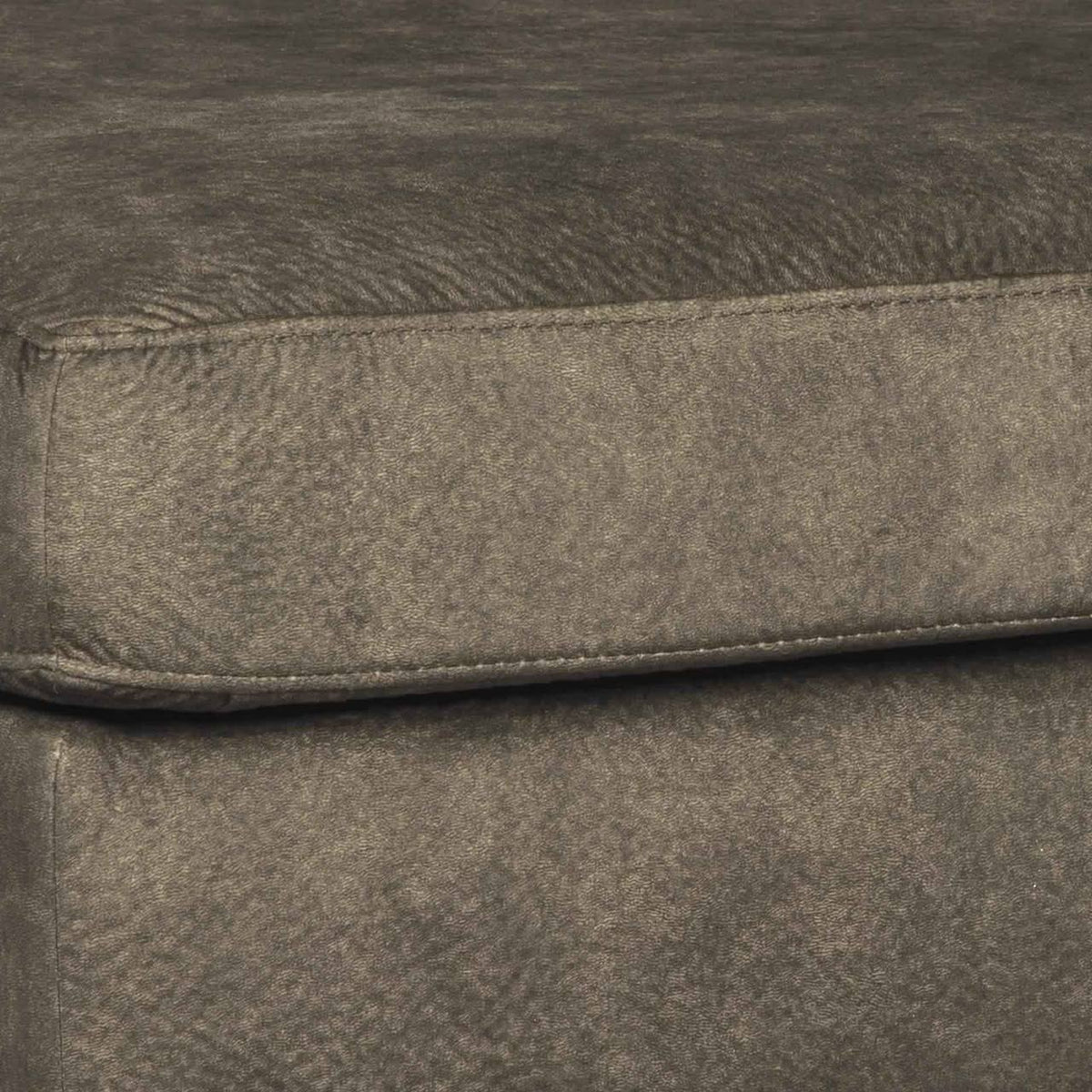 Brown and Black Wooden Ottoman with Block Legs T14236