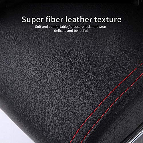 Black Car Center Console Armrest Box Storage Organizer with Cup Holder & Ashtray & 7 USB Ports Y330771
