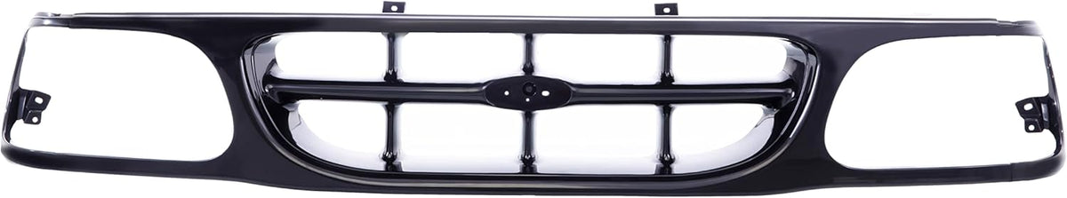 Front Black Shell Grille Assembly Grill And Insert With Emblem Provision For Ford Explorer 1995-2001 T608065