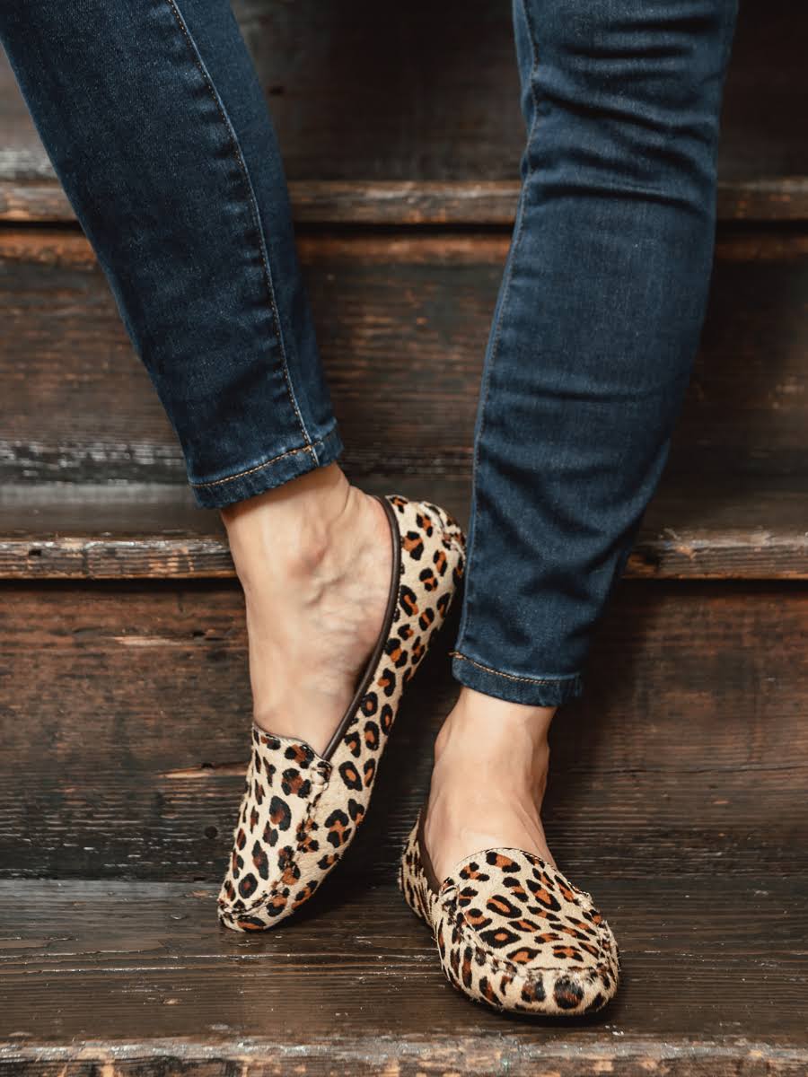 Jillian Driving Moccasin Leopard / 6 Y631070