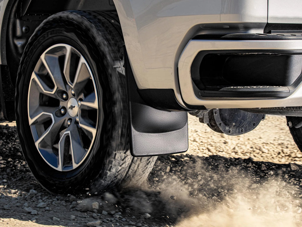 Black No Drill Splash Guard MudFlaps Front Pair A5089