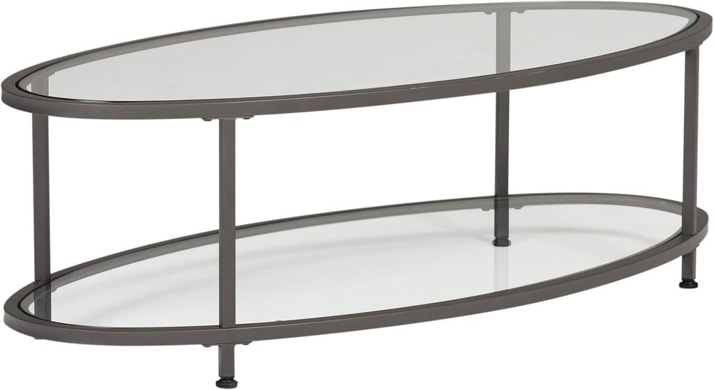 Metal and Glass Nesting Side Tables F496209