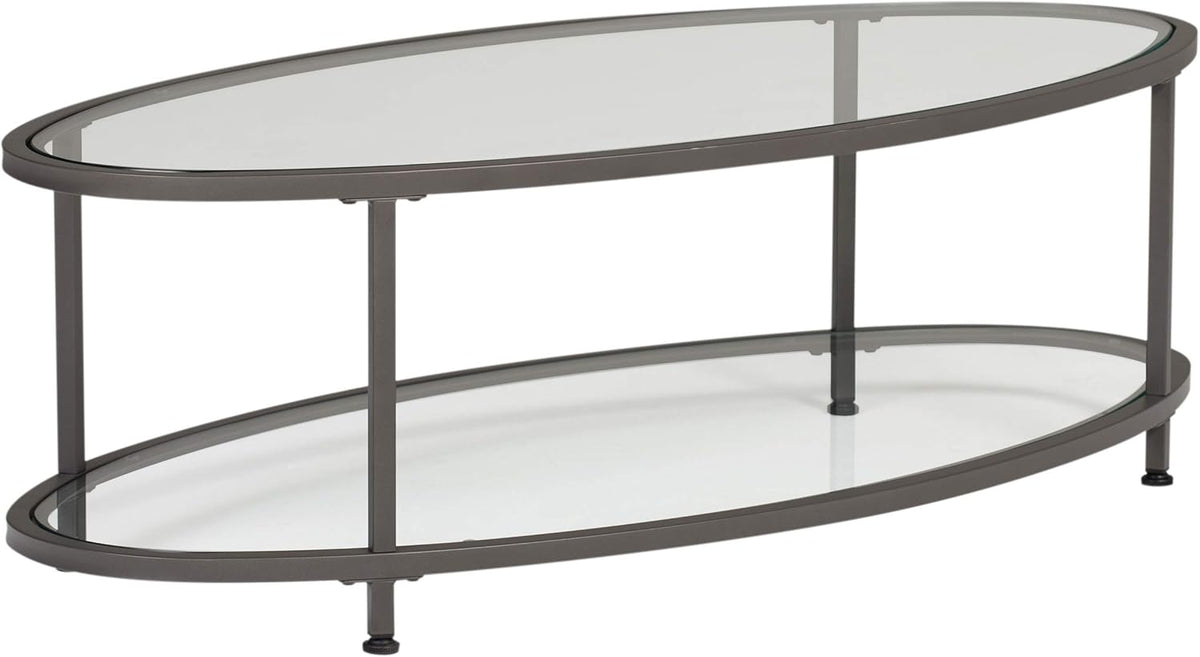 Metal and Glass Nesting Side Tables F496209