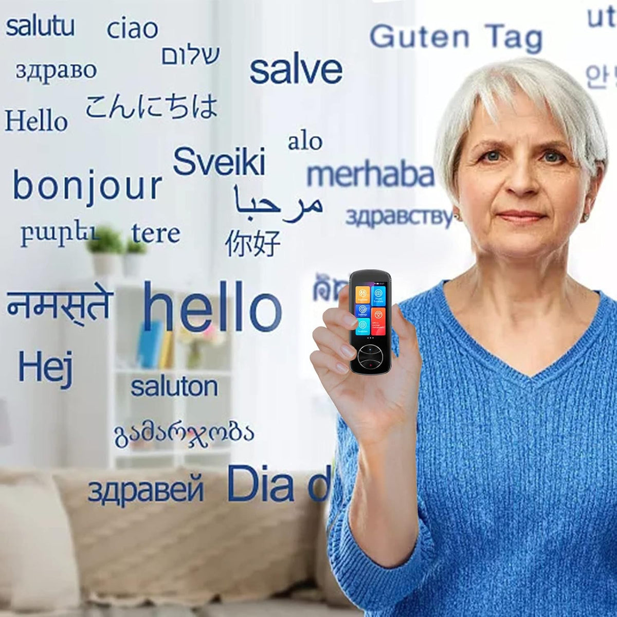 Portable Instant Voice Translator with Touch Screen B126