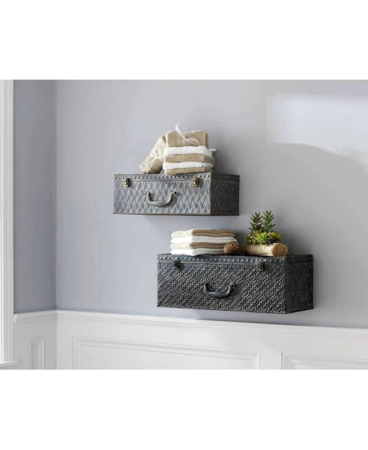 Suitcase Wall Shelf (Set of 2) H10304