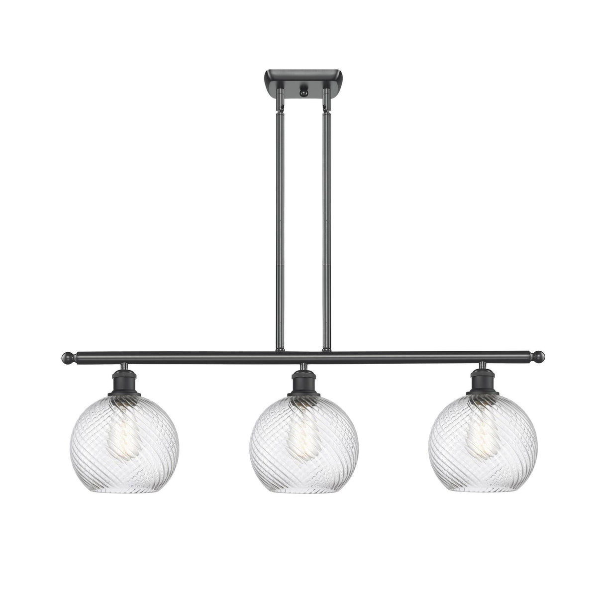 Matte Black 3 Light Island Light O732