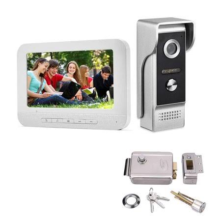 Wired Video Door Phone Intercom System with Monitor and Electronic Door Lock I243644