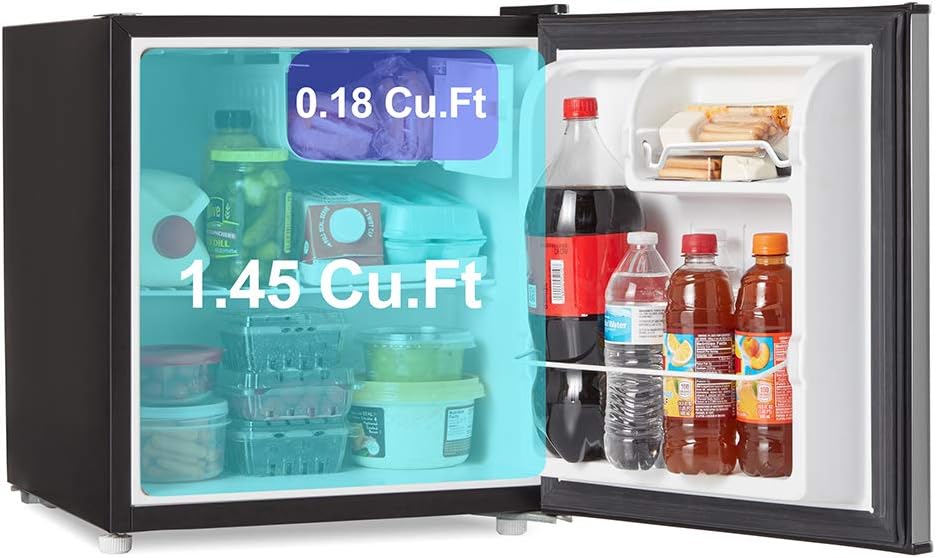 Compact Refrigerator, 1.7 Cu.Ft Single Door Fridge W159715