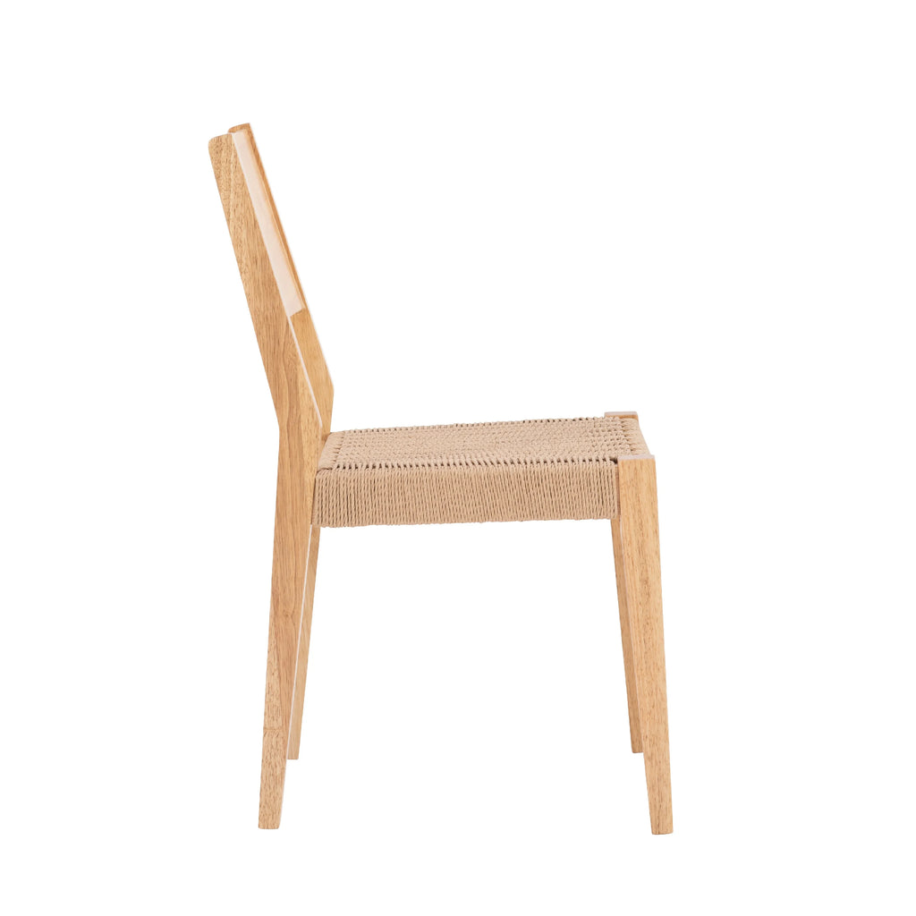 Natural Handwoven Rope Seat Dining Chair, Set of 2 P82534