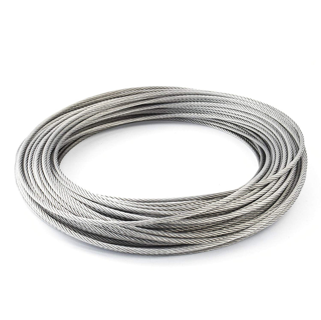 3/32 inch Stainless Steel Aircraft Cable Wire Rope 7x7 Strand 304 Grade 100 ft J35579