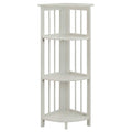 White 4 Tier Corner Folding Bookcase G707434