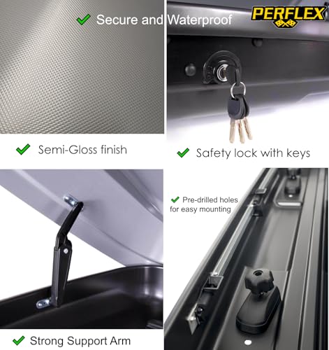 Large 17.7 Cubic Feet White Rooftop Cargo Box Carrier D579