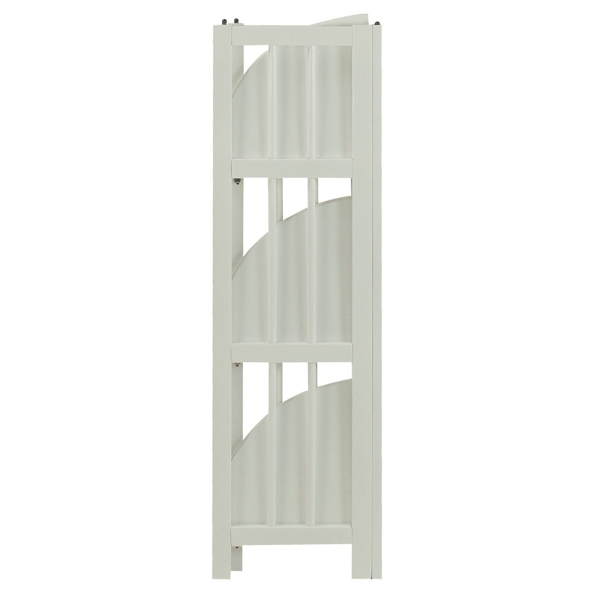 White 4 Tier Corner Folding Bookcase G707434