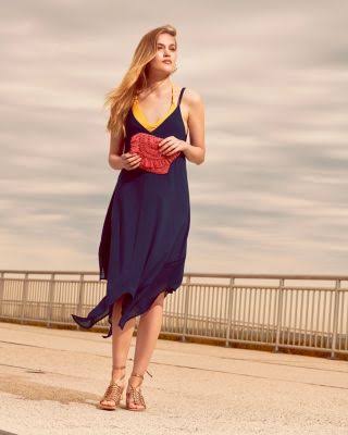 Blue Scarf Dress Swim Cover-Up K71447