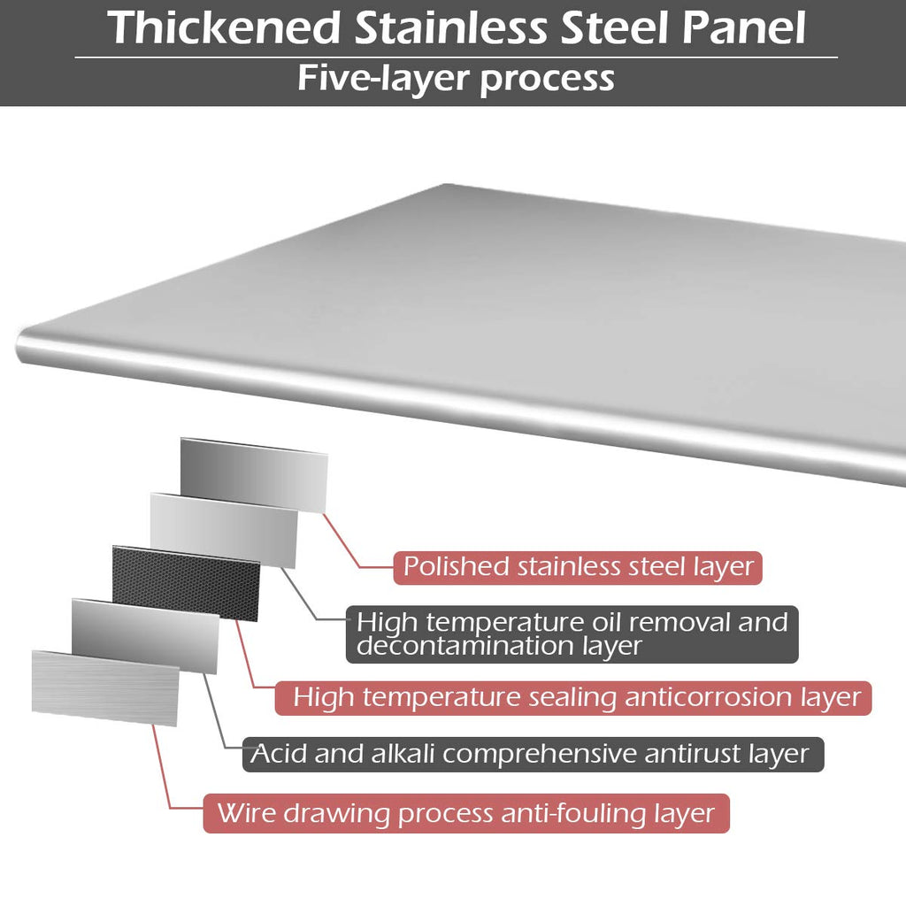 36 × 24 Inches Stainless Steel Work Prep Table with 4 Caster Wheels and Adjustable Lower Galvanized Shelf C8132