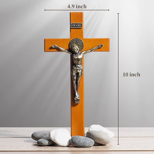 10.7 Inch Wooden Wall Cross J192